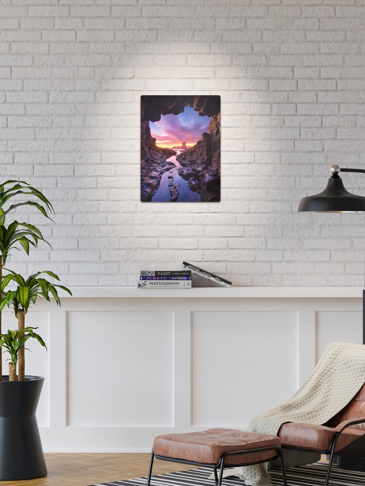 Thumbnail 1 of 4, Metal Print, Sea Cave, Cathedral Rocks, Kiama, New South Wales, Australia designed and sold by Michael Boniwell.