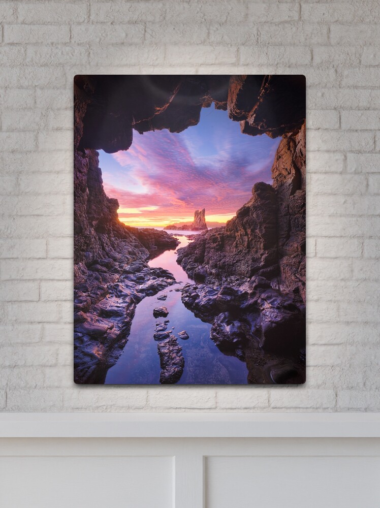 Metal Print, Sea Cave, Cathedral Rocks, Kiama, New South Wales, Australia designed and sold by Michael Boniwell