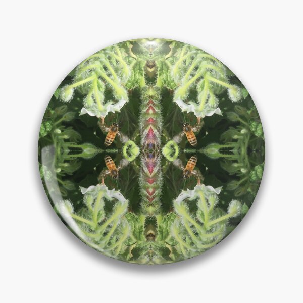 Item preview, Honey Bees Thrumming in the Late Autumn Sun, Emerald - White Cornflowers designed and sold by RoseAromas.
