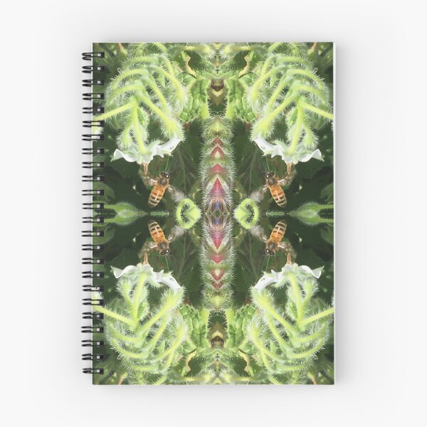 Item preview, Honey Bees Thrumming in the Late Autumn Sun, Emerald - White Cornflowers designed and sold by RoseAromas.