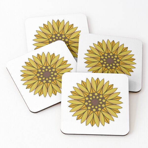 Artikelvorschau, Sonnenblumen-Mandala-Aufkleber entworfen und verkauft von kittycrafts.