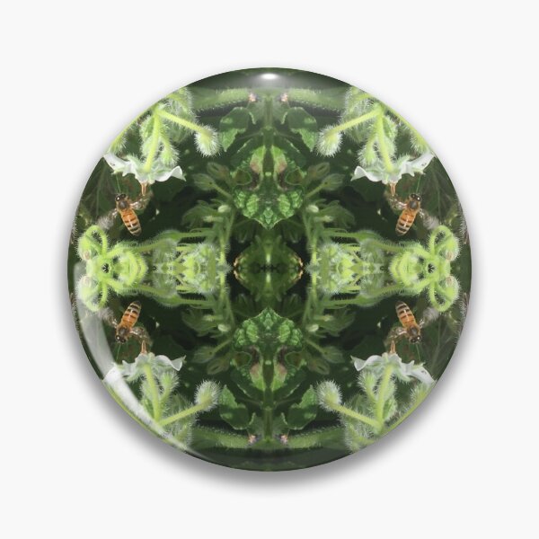 Item preview, Honey Bees Thrumming in the Late Autumn Sun, Emerald - White Cornflowers designed and sold by RoseAromas.