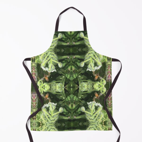 Item preview, Honey Bees Thrumming in the Late Autumn Sun, Emerald - White Cornflowers designed and sold by RoseAromas.