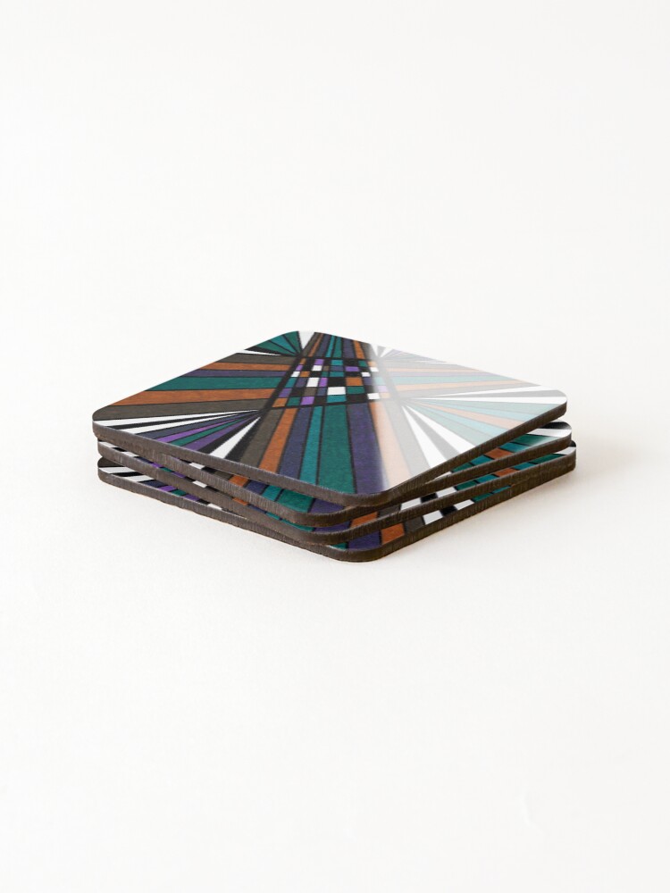 Thumbnail 4 of 5, Coasters (Set of 4), Intersection designed and sold by ChezDesigns.