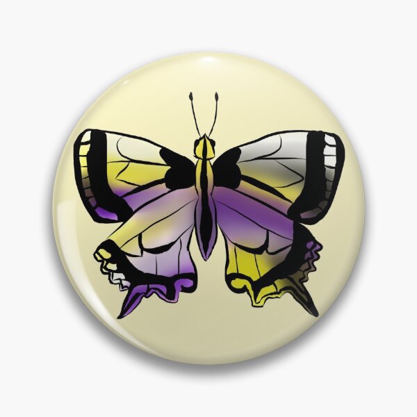 Item preview, Nonbinary Pride Butterfly designed and sold by becfromthedead.