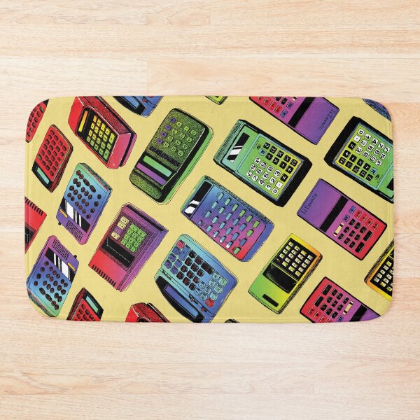 Item preview, Retro analogue calculators colorful illustration pattern designed and sold by anetkresli.