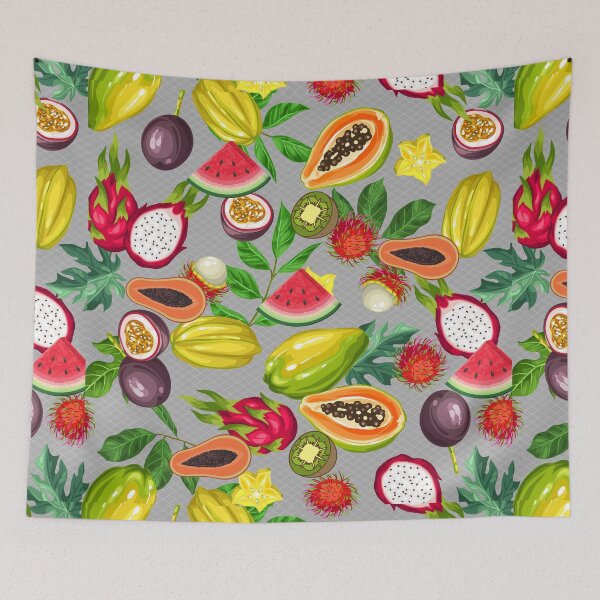 Item preview, Tropical Fruit Pattern, Exotic Colorful Fruit Slices designed and sold by silviaol.