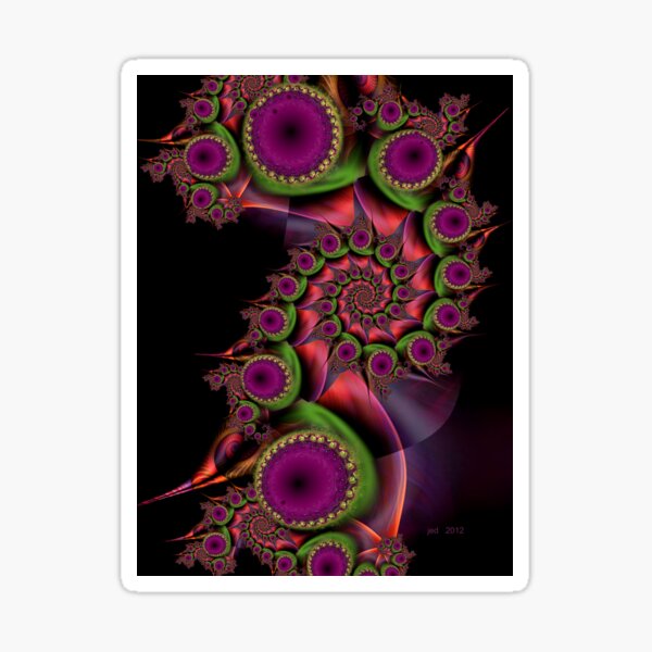 Old School Fractal Treasure 1 Sticker