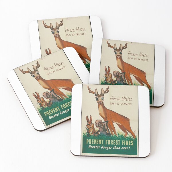 Item preview, Vintage Animal Poster - Prevent Forest Fires designed and sold by Christienne.