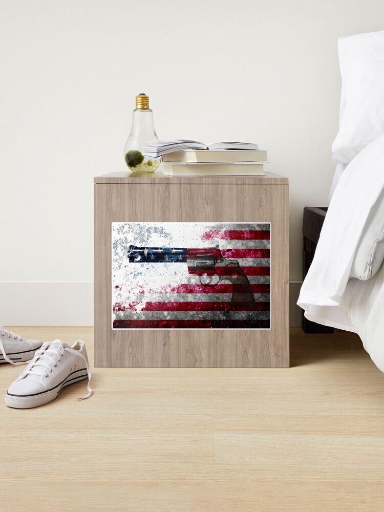 Alternate view of Colt Python 357 Mag On American Flag Sticker