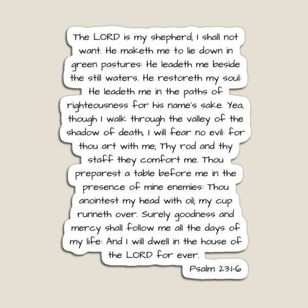 psalm-23-complete-magnets-for-sale-redbubble