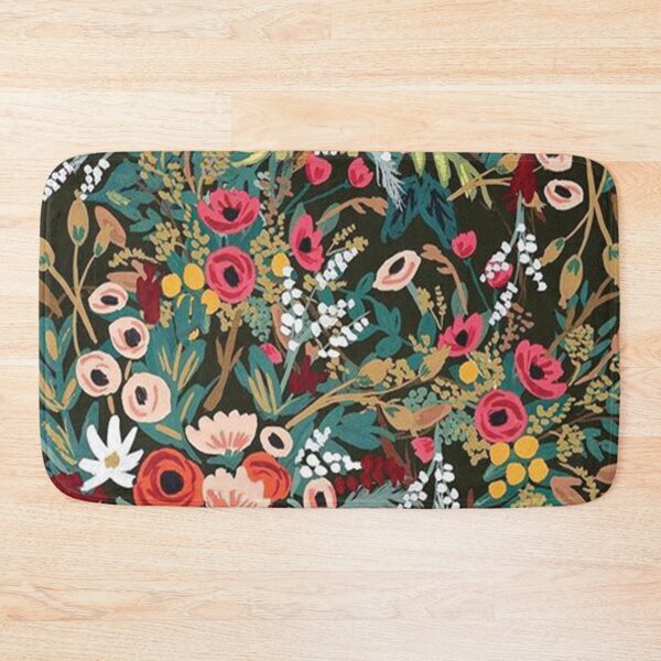Item preview, Black Colorful Floral designed and sold by crealane.
