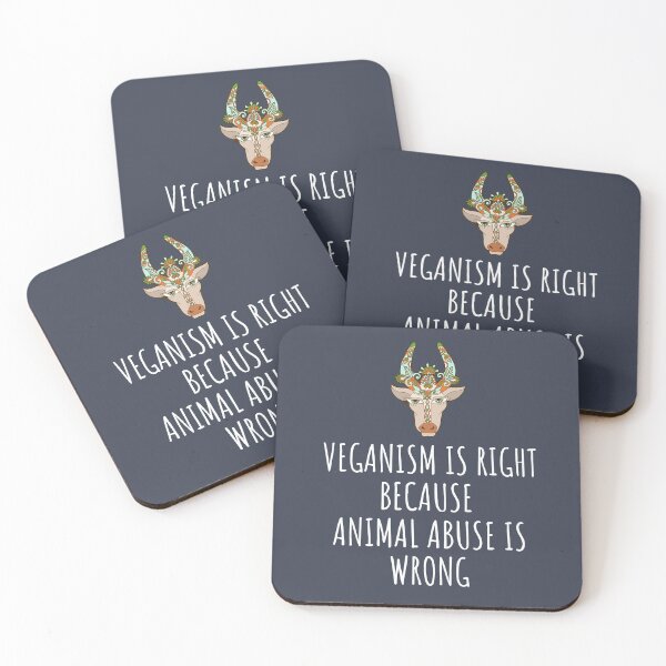 Item preview, Veganism Is Right Because Animal Abuse Is Wrong designed and sold by ActivistCo.