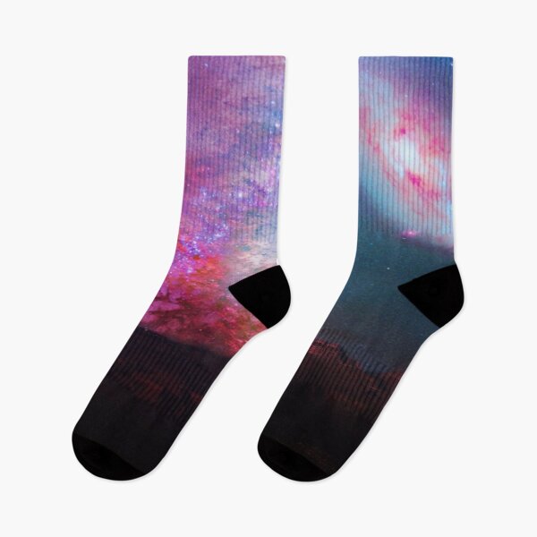 Item preview, Colorful cosmos, pink, blue, black, whimsical white stars, cosmos, starry constellation, milky way, galaxy, shiny night sky, dark aesthetic space cosmos, universe designed and sold by August-E.