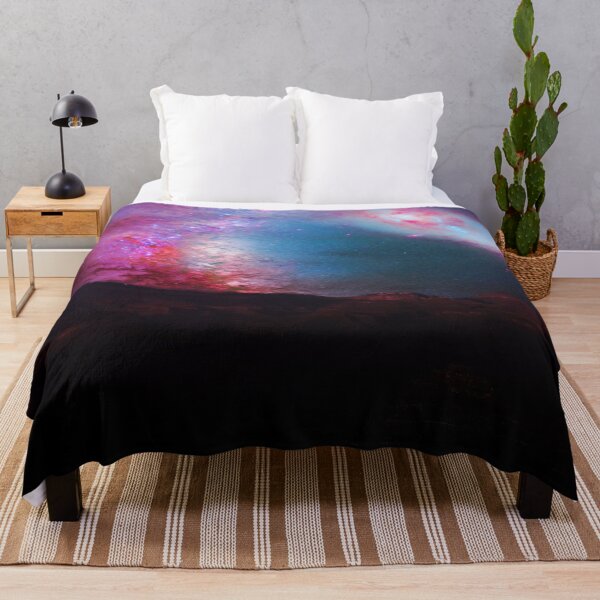 Artikelvorschau, Colorful cosmos, pink, blue, black, whimsical white stars, cosmos, starry constellation, milky way, galaxy, shiny night sky, dark aesthetic space cosmos, universe entworfen und verkauft von August-E.