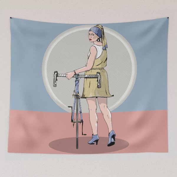 Item preview, Girl with a pearl earing New Road Bike designed and sold by piedaydesigns.