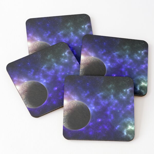 Artikelvorschau, Outer space planet, pink, green, cosmos, star cluster, starry constellation, blue, purple mist galaxy, shiny night sky, milky way, dark aesthetic space cosmos, universe entworfen und verkauft von August-E.