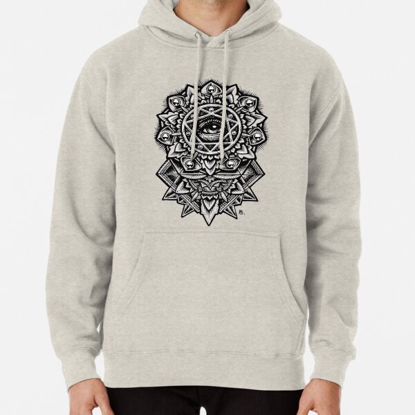 Eye of God Flower Mandala Pullover Hoodie