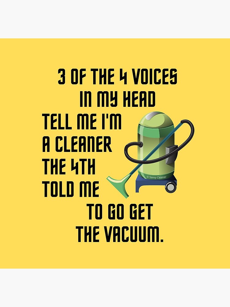 Thumbnail 5 of 5, Coasters (Set of 4), 3 Of The 4 Voices In My Head Fun Vacuum Cleaning Humor designed and sold by SavvyCleaner.
