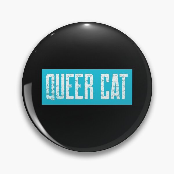 Item preview, Queer Cat White and Cyan Banner designed and sold by Purrfecta.
