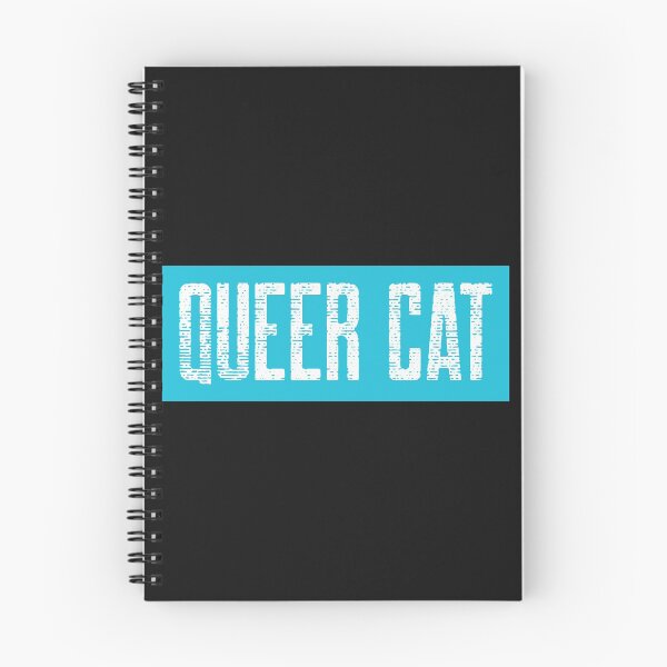 Item preview, Queer Cat White and Cyan Banner designed and sold by Purrfecta.