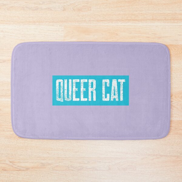 Item preview, Queer Cat White and Cyan Banner designed and sold by Purrfecta.