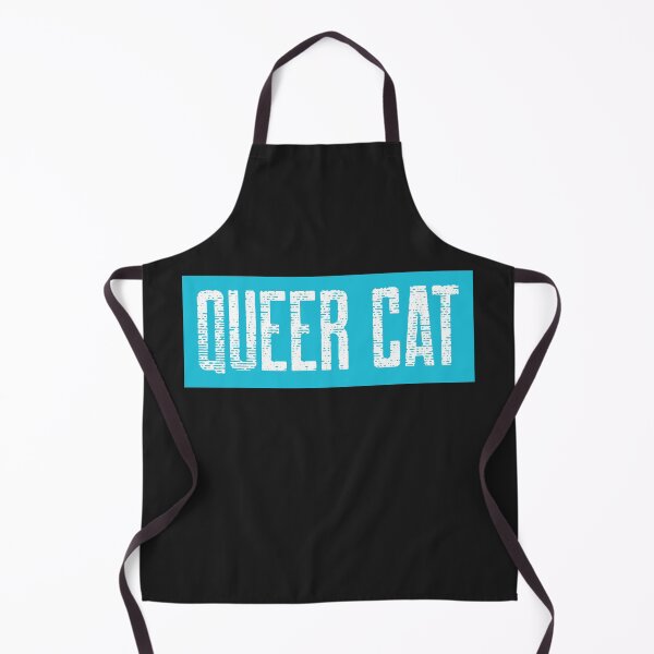 Item preview, Queer Cat White and Cyan Banner designed and sold by Purrfecta.