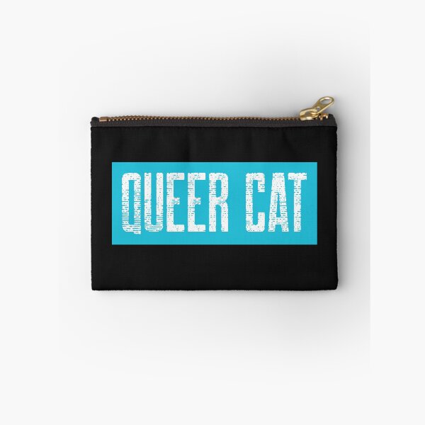 Item preview, Queer Cat White and Cyan Banner designed and sold by Purrfecta.