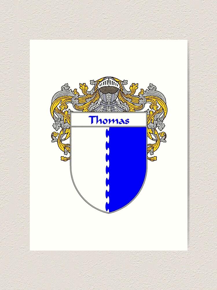 Thomas Family Crest Coat Of Arms Crest Cart