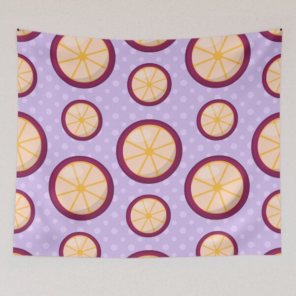 Item preview, Mangosteen fruit seamless pattern  designed and sold by werezu.