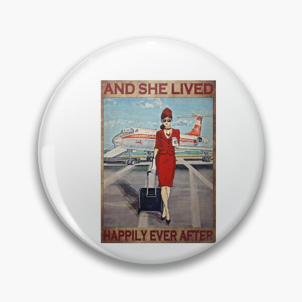 Item preview, Flight Attendant And She Lived Happily Ever After Red Uniform Poster designed and sold by NeaSSvensson.