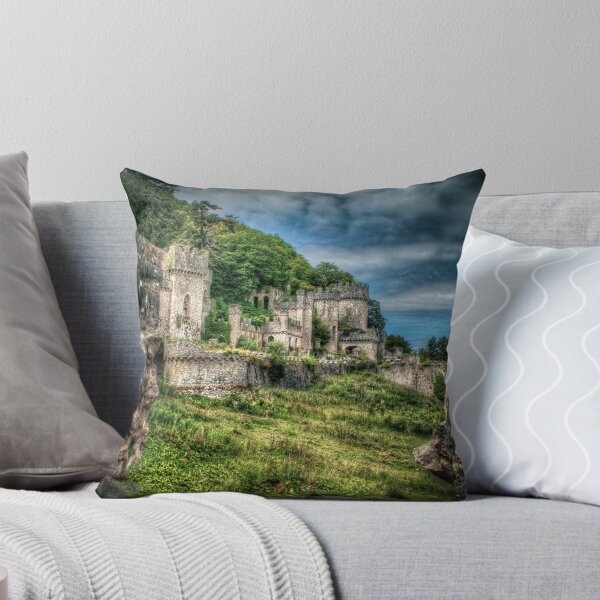 Item preview, Gwrych Castle Throw pillow and Tote bag Collection 5 designed and sold by outlawalien.