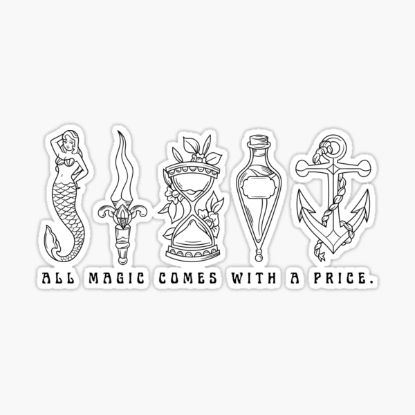 "All Magic Comes With A Price" Bumper Sticker - 5 Inch Vinyl Decal For Cars & Laptops