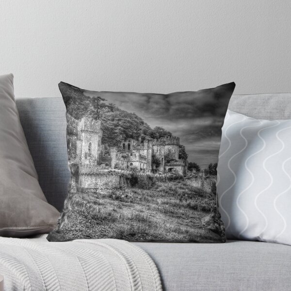 Item preview, Gwrych Castle Throw pillow and Tote bag Collection 6 designed and sold by outlawalien.