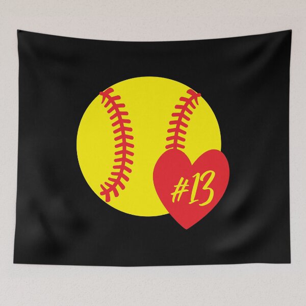 Item preview, Softball #13 Heart Player Back No Number 13 designed and sold by Shop signer.