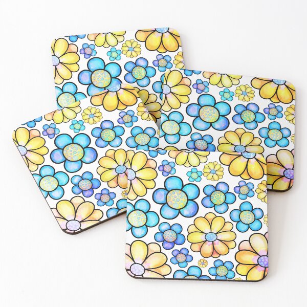 Item preview, Colorful Daisies and Pansies. Decorative Doodle Flowers designed and sold by Siiiiichfried.
