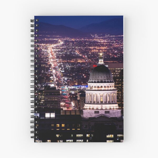 Item preview, Utah Capitol And State Street At Night designed and sold by ultimateplaces.