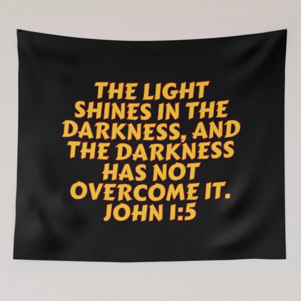 Item preview, Bible Verse John 1:5 designed and sold by Prayingwarrior.
