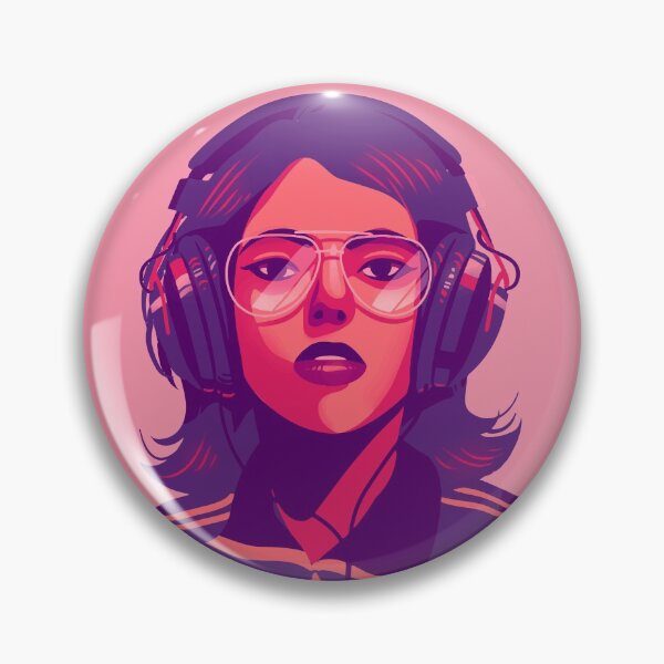 Item preview, Hipster Girl in Headphones Illustration designed and sold by SLAG-Creative.
