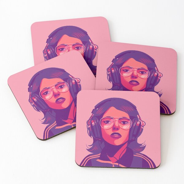Item preview, Hipster Girl in Headphones Illustration designed and sold by SLAG-Creative.