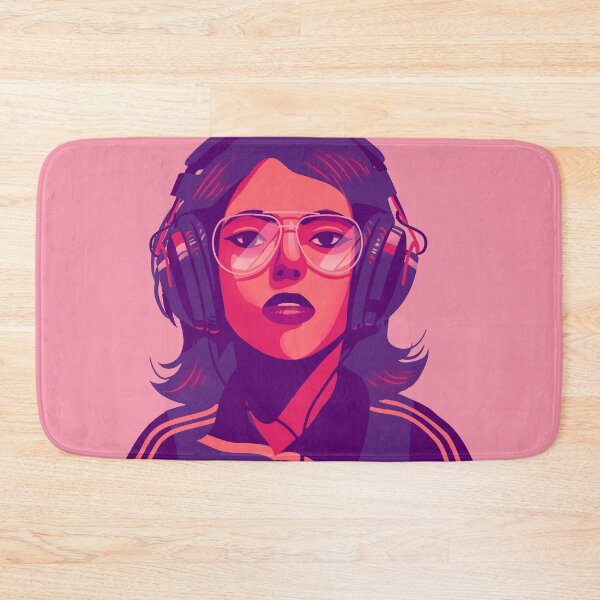 Item preview, Hipster Girl in Headphones Illustration designed and sold by SLAG-Creative.