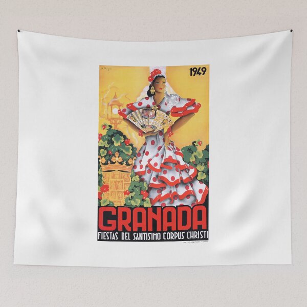 Item preview, 1949 SPAIN Granada Corpus Christi Festival Poster designed and sold by retrographics.