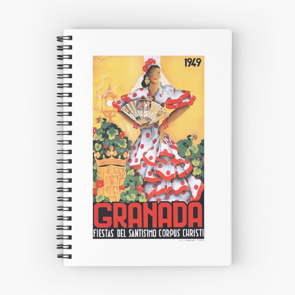 Item preview, 1949 SPAIN Granada Corpus Christi Festival Poster designed and sold by retrographics.
