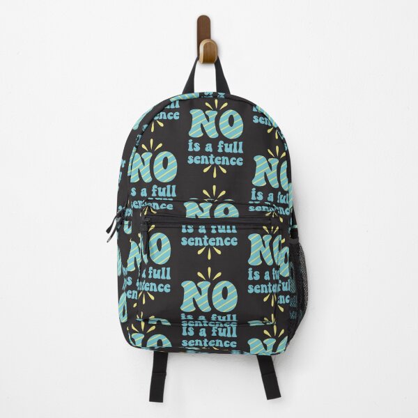 Item preview, No Is A Full Sentence In Blue and Yellow Striped Vintage Retro Typography designed and sold by NightGleam.