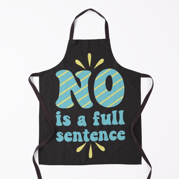 Item preview, No Is A Full Sentence In Blue and Yellow Striped Vintage Retro Typography designed and sold by NightGleam.