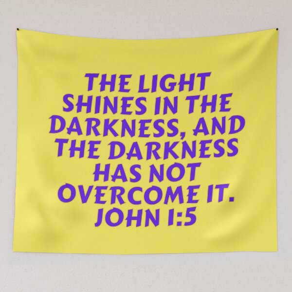 Item preview, Bible Verse John 1:5 designed and sold by Prayingwarrior.