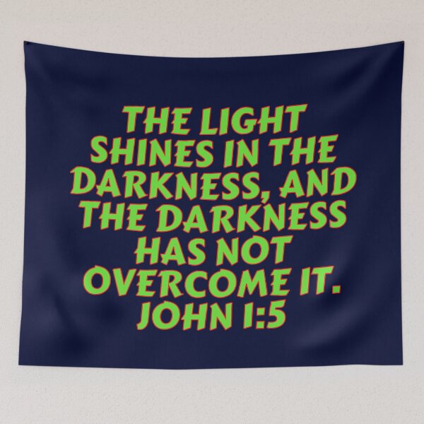 Item preview, Bible Verse John 1:5 designed and sold by Prayingwarrior.