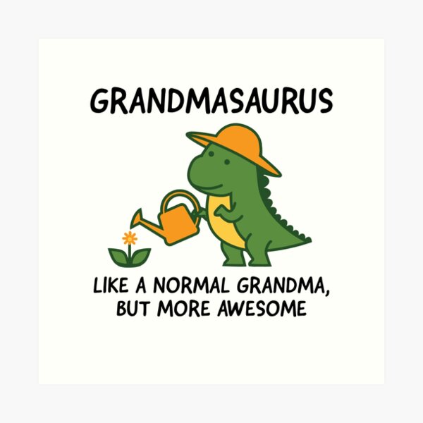 Funny Grandma Birthday Card Grandmasaurus Birthday Card 