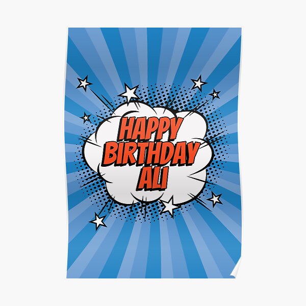 Happy Birthday Ali Wall Art for Sale | Redbubble Happy Birthday Ali Wall Art for Sale | Redbubble