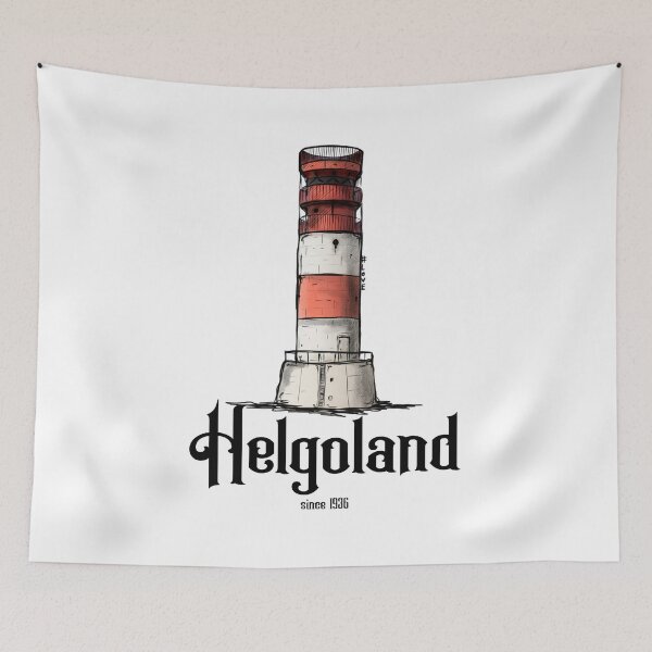 Item preview, Helgoland lighthouse Oberland Urban Sketch motif North Sea designed and sold by emm-j.